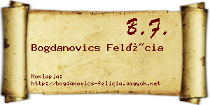 Bogdanovics Felícia névjegykártya